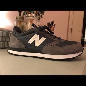 Black and Grey New Balance Sneakers, Size 10.